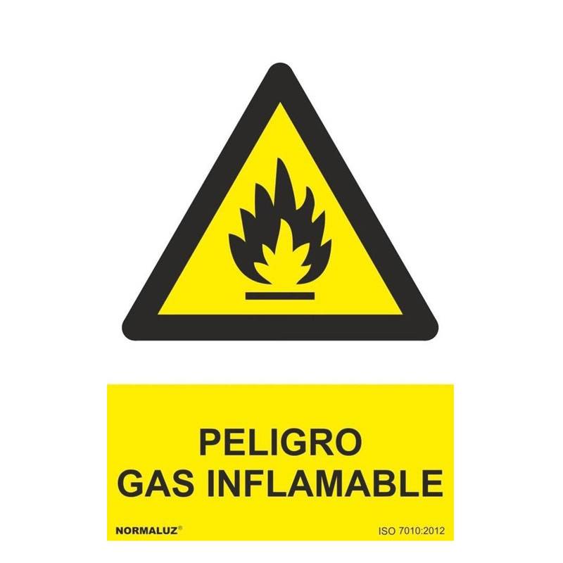 RD30021 NORMALUZ - SEÑAL PELIGRO GAS INFLAMABLE PVC 0,7mm 210X300mm