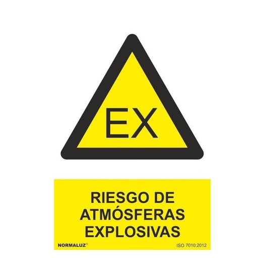 [00120958] RD30027 NORMALUZ - SEÑAL PELIGRO ATMOSFERAS EXPLOSIVAS PVC 0,7mm 210X300mm