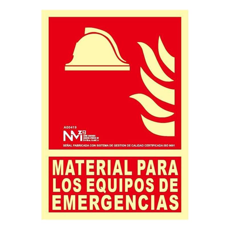 B00119 NORMALUZ - SEÑAL EQUIPO LUCHA CONTRA INCENDIO PVC 0,7mm Clase B 210X300mm