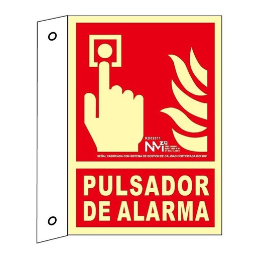 [00118894] B02011 NORMALUZ - BANDEROLA PULSADOR PVC 0,7mm Clase B 210X300mm