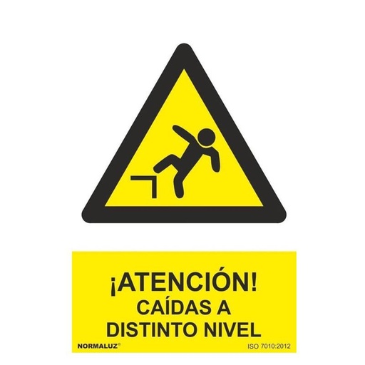[00120946] RD30015 NORMALUZ - SEÑAL PELIGRO CAIDAS A DISTINTO NIVEL PVC 0,7mm 210X300mm