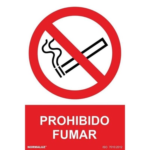 [00121585] RD40000 NORMALUZ - SEÑAL PROHIBIDO FUMAR PVC 0,7MM A4