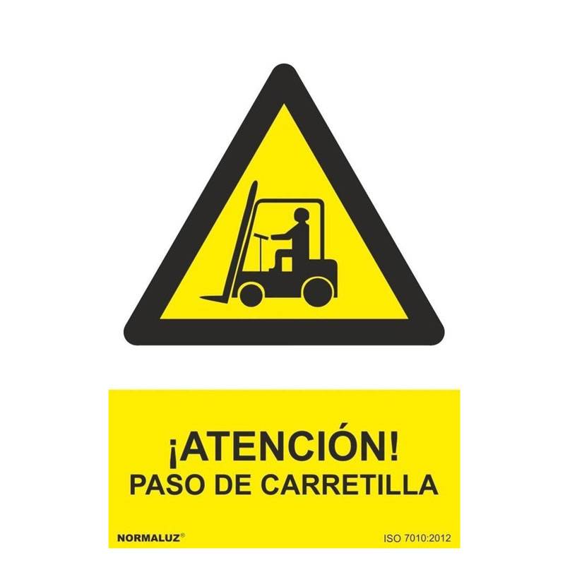 RD30006 NORMALUZ - SEÑAL PELIGRO ATENCION PASO DE CARRETILLA PVC 0,7mm 210X300mm