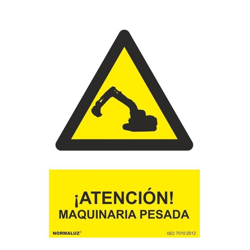 RD30025 NORMALUZ - SEÑAL PELIGRO ATENCION MAQUINARIA PESADA PVC 0,7mm 210X300mm
