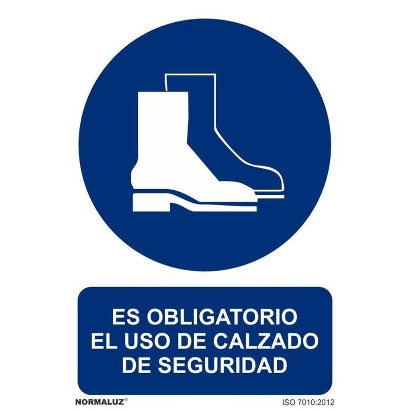 RD20024 NORMALUZ - SEÑAL OBLIGATORIO USO DE CALZADO DE SEGURIDAD PVC 0,7mm 210X300mm