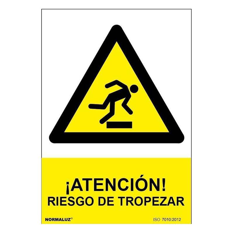 RD30014 NORMALUZ - SEÑAL PELIGRO RIESGO DE TROPEZAR PVC 0,7mm 210X300mm