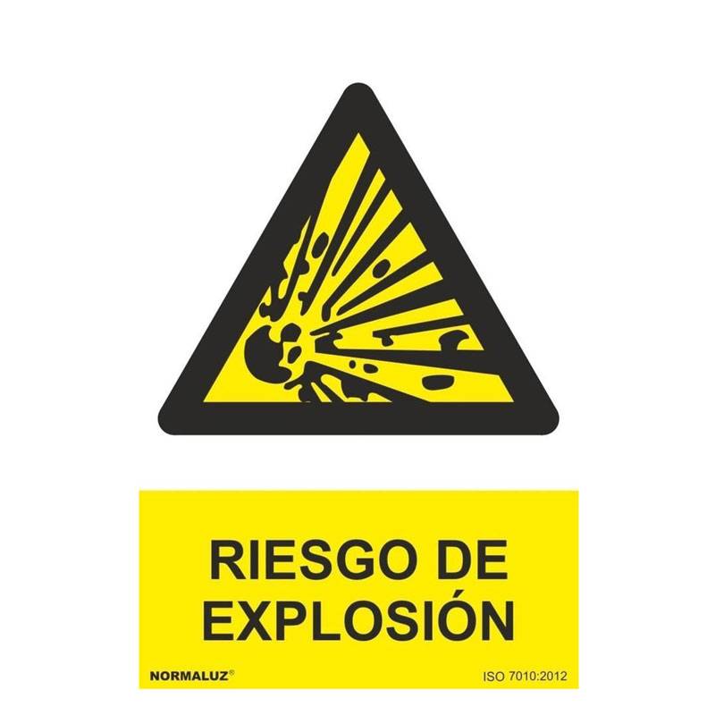 RD30001 NORMALUZ - SEÑAL PELIGRO RIESGO DE EXPLOSION PVC 0,7mm 210X300mm