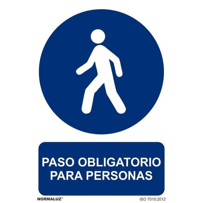 RD20009 NORMALUZ - SEÑAL PASO OBLIG PARA PERSONAS PVC 0,7mm 210X300mm