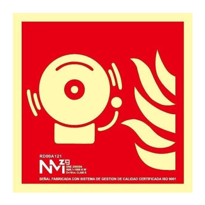 B00A121 NORMALUZ - SEÑAL AVISADOR SONORO PVC 0,7mm Clase B 210X210mm