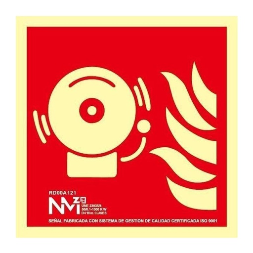 [00118878] B00A121 NORMALUZ - SEÑAL AVISADOR SONORO PVC 0,7mm Clase B 210X210mm