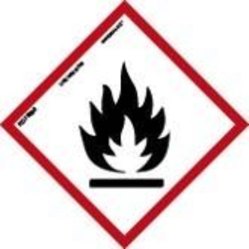 RD47000 NORMALUZ - SEÑAL PRODUCTO QUIMICO INFLAMABLE PVC 0,7mm 300X300mm