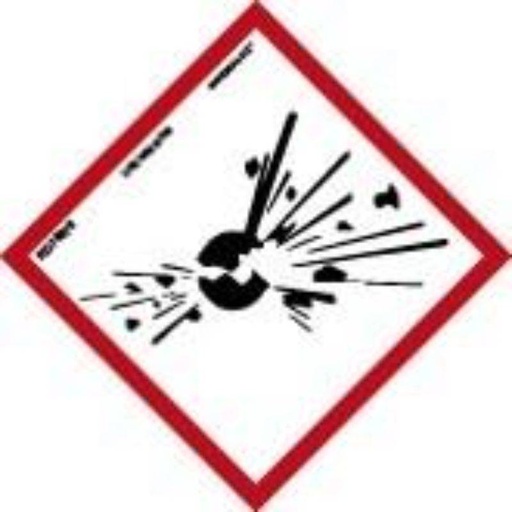 [00122108] RD47078 NORMALUZ - SEÑAL PRODUCTO QUIMICO EXPLOSIVO PVC 0,7mm 300X300mm