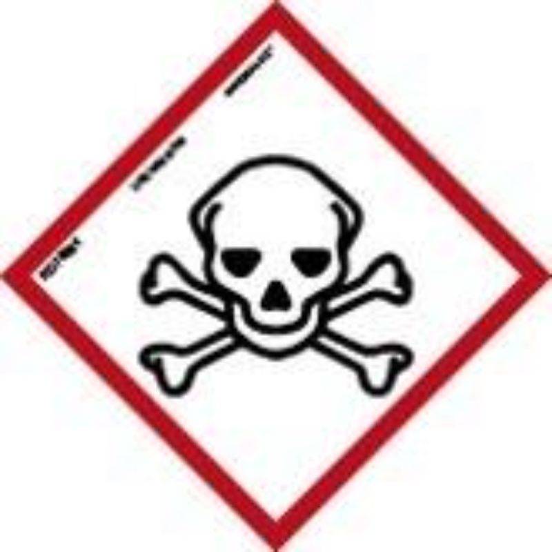 RD47054 NORMALUZ - SEÑAL PRODUCTO QUIMICO CON TOXICIDAD AGUDA PVC 0,7mm 300X300mm