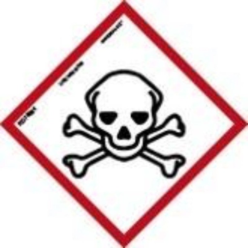 [00122107] RD47054 NORMALUZ - SEÑAL PRODUCTO QUIMICO CON TOXICIDAD AGUDA PVC 0,7mm 300X300mm