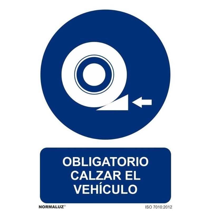 RD20049 NORMALUZ - SEÑAL OBLIGATORIO CALZAR VEHICULO PVC 0,7mm 210X300mm