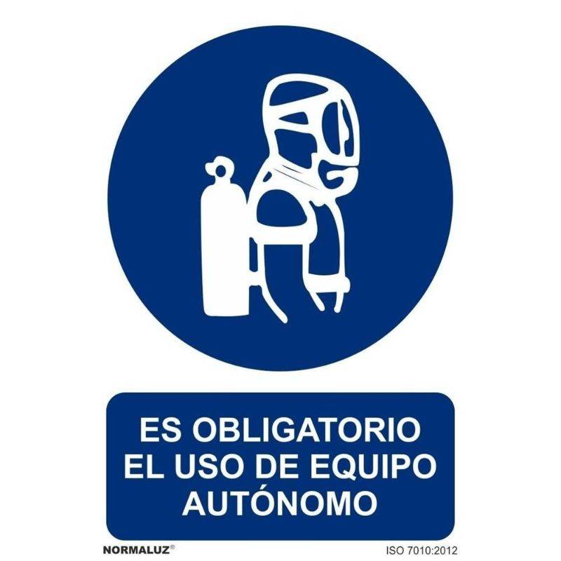 RD20051 NORMALUZ - SEÑAL OBLIGATORIO USO EQUIPO AUTONOMO PVC 0,7mm 210X300mm
