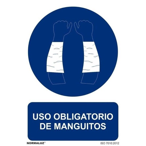 [00120399] RD20056 NORMALUZ - SEÑAL OBLIGATORIO MANGUITOS PVC 0,7mm 210X300mm