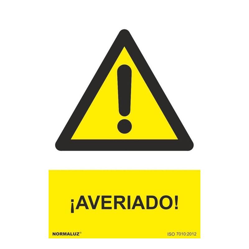 RD30044 NORMALUZ - SEÑAL PELIGRO AVERIADO PVC 0,7mm 210X300mm
