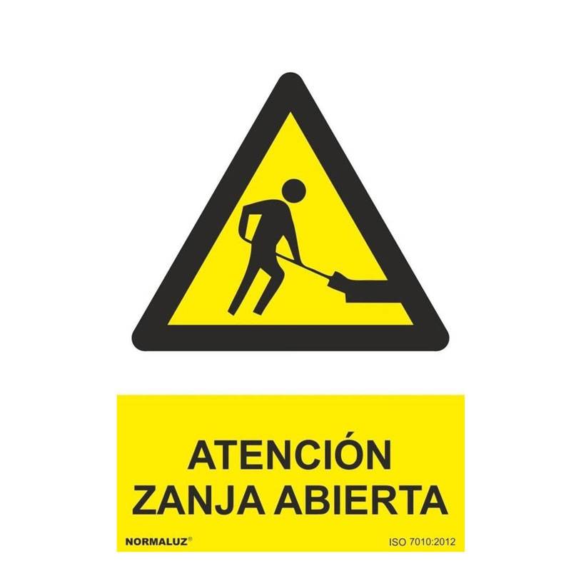 RD30053 NORMALUZ - SEÑAL PELIGRO ZANJA ABIERTA PVC 0,7mm 210X300mm