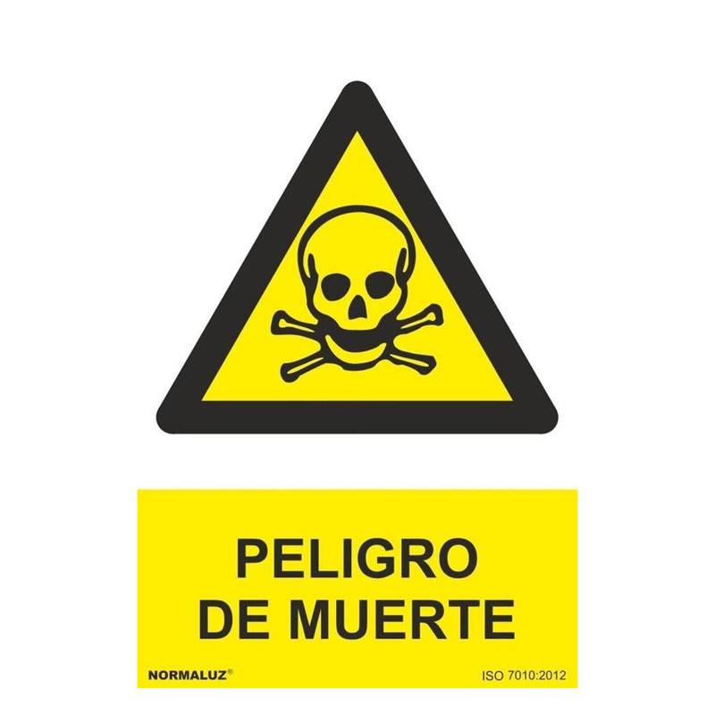 RD30054 NORMALUZ - SEÑAL PELIGRO DE MUERTE PVC 0,7mm 210X300mm