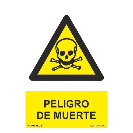 [00120984] RD30054 NORMALUZ - SEÑAL PELIGRO DE MUERTE PVC 0,7mm 210X300mm