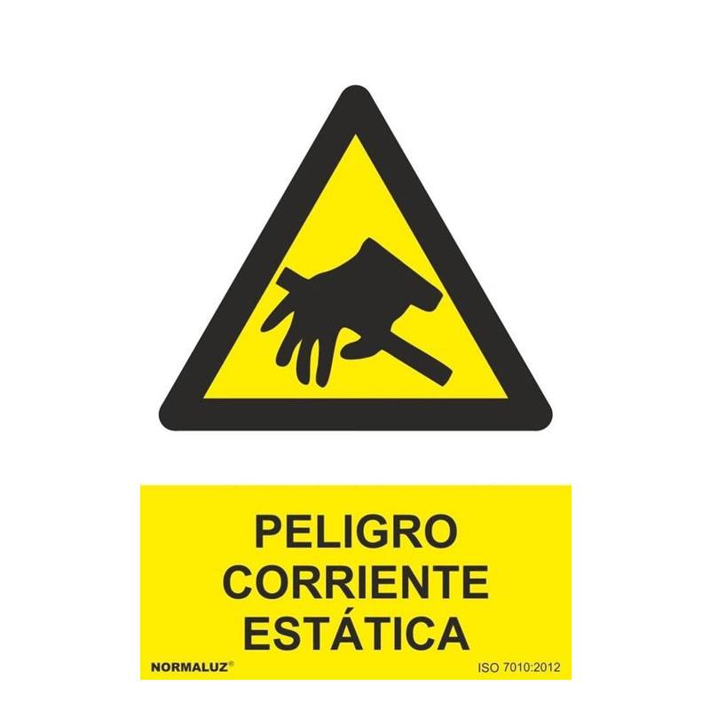 RD30055 NORMALUZ - SEÑAL PELIGRO CORRIENTE ESTATICA PVC 0,7mm 210X300mm