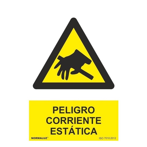 [00120985] RD30055 NORMALUZ - SEÑAL PELIGRO CORRIENTE ESTATICA PVC 0,7mm 210X300mm
