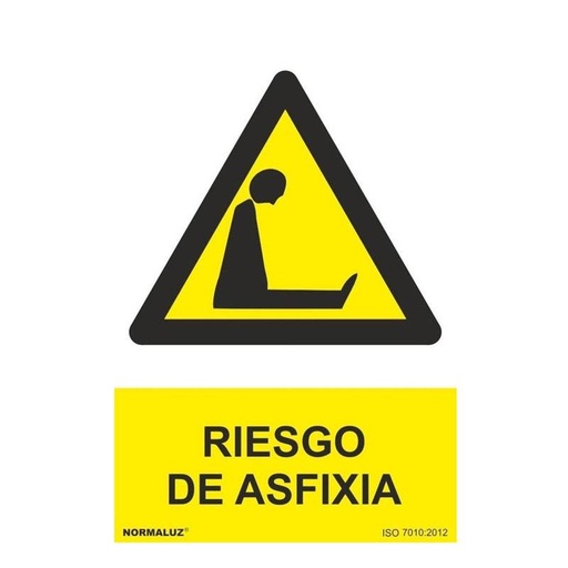 [00120988] RD30058 NORMALUZ - SEÑAL PELIGRO DE ASFIXIA PVC 0,7mm 210X300mm