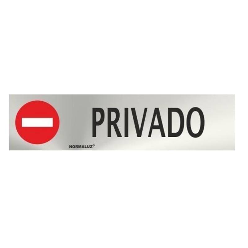 RD707029 NORMALUZ - SEÑAL INOX PRIVADO 200X50mm