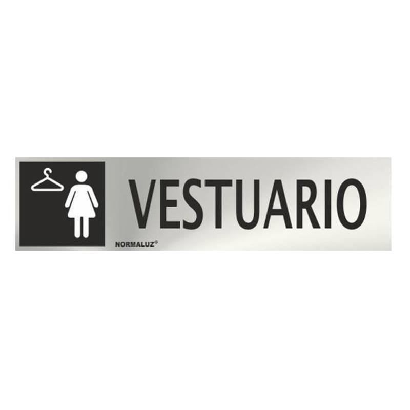 RD707035 NORMALUZ - SEÑAL INOX VESTUARIO 200X50mm