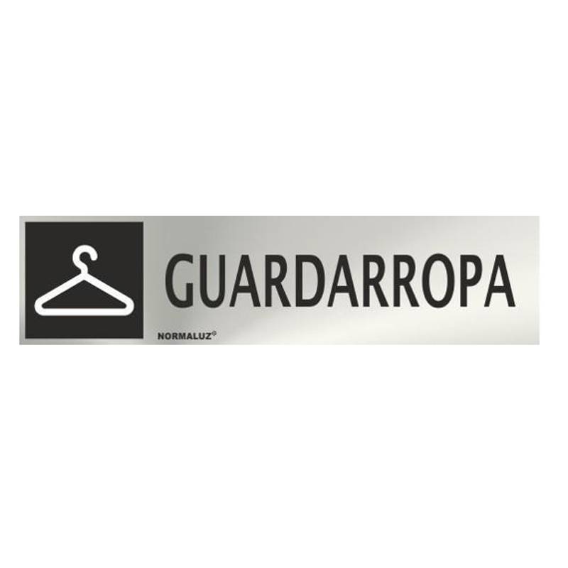 RD707036 NORMALUZ - SEÑAL INOX GUARDARROPA 200X50mm