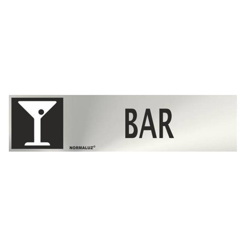 RD707017 NORMALUZ - SEÑAL INOX BAR 200X50mm