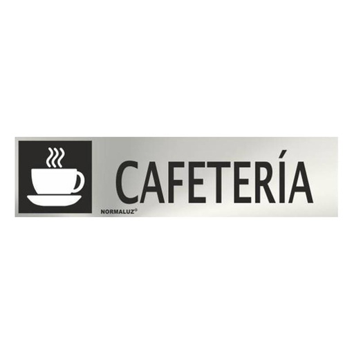 [00119863] RD707016 NORMALUZ - SEÑAL INOX CAFETERIA 200X50mm