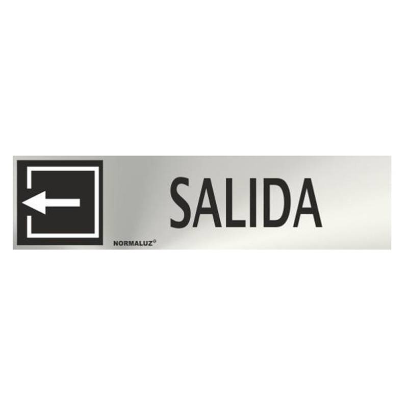 RD707037 NORMALUZ - SEÑAL INOX SALIDA 200X50mm