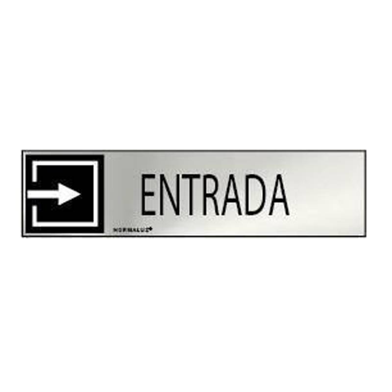 RD707038 NORMALUZ - SEÑAL INOX ENTRADA 200X50mm
