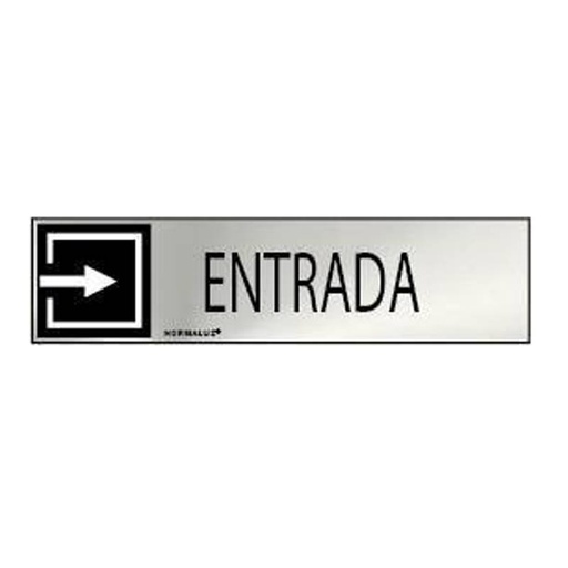 [00119881] RD707038 NORMALUZ - SEÑAL INOX ENTRADA 200X50mm