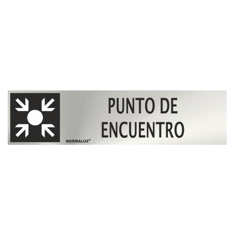 RD707007 NORMALUZ - SEÑAL INOX PUNTO DE ENCUENTRO 200X50mm