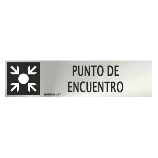 [00119855] RD707007 NORMALUZ - SEÑAL INOX PUNTO DE ENCUENTRO 200X50mm