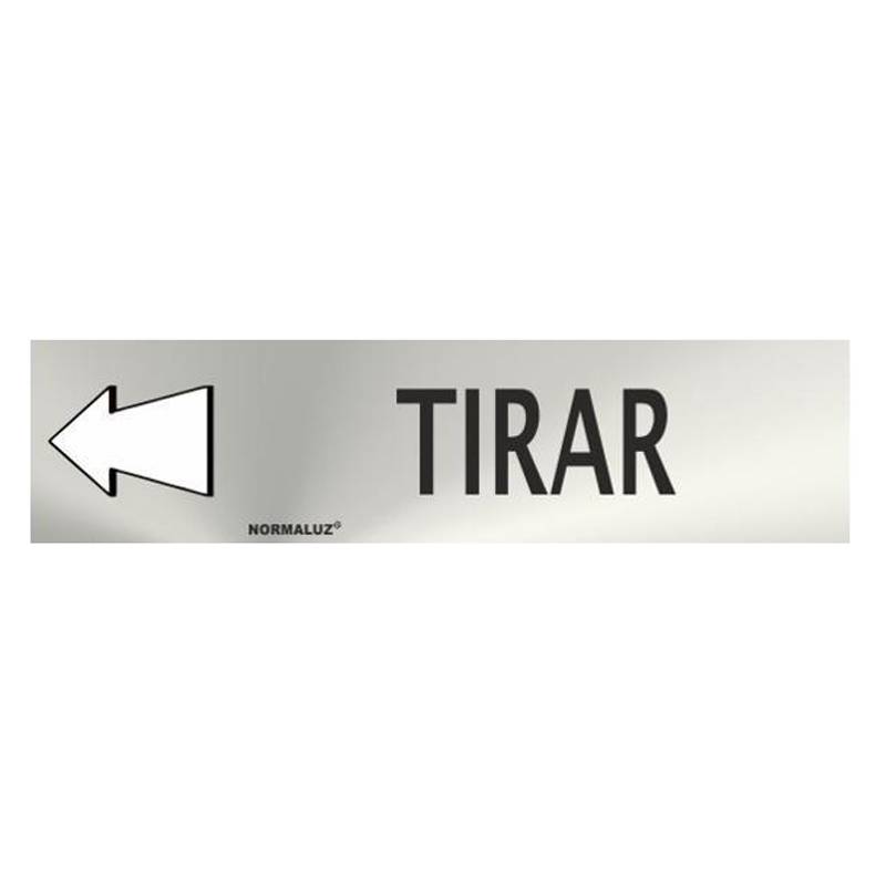 RD707039 NORMALUZ - SEÑAL INOX TIRAR 200X50mm