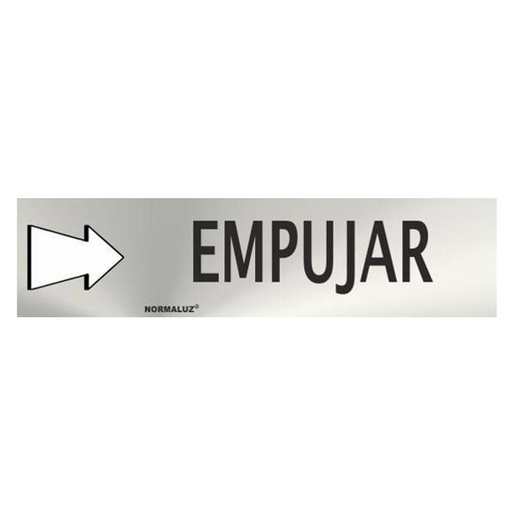 [00119883] RD707040 NORMALUZ - SEÑAL INOX EMPUJAR 200X50mm