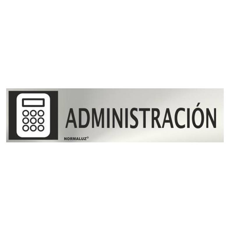 RD707044 NORMALUZ - SEÑAL INOX ADMINISTRACION  200X50mm