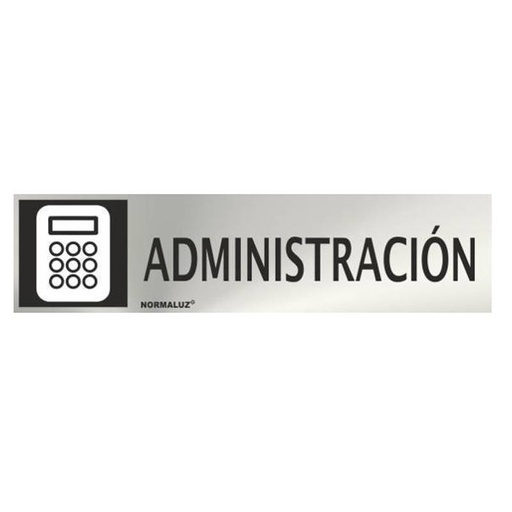 [00119887] RD707044 NORMALUZ - SEÑAL INOX ADMINISTRACION  200X50mm