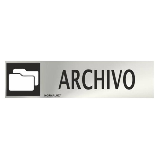 [00119888] RD707045 NORMALUZ - SEÑAL INOX ARCHIVO 200X50mm