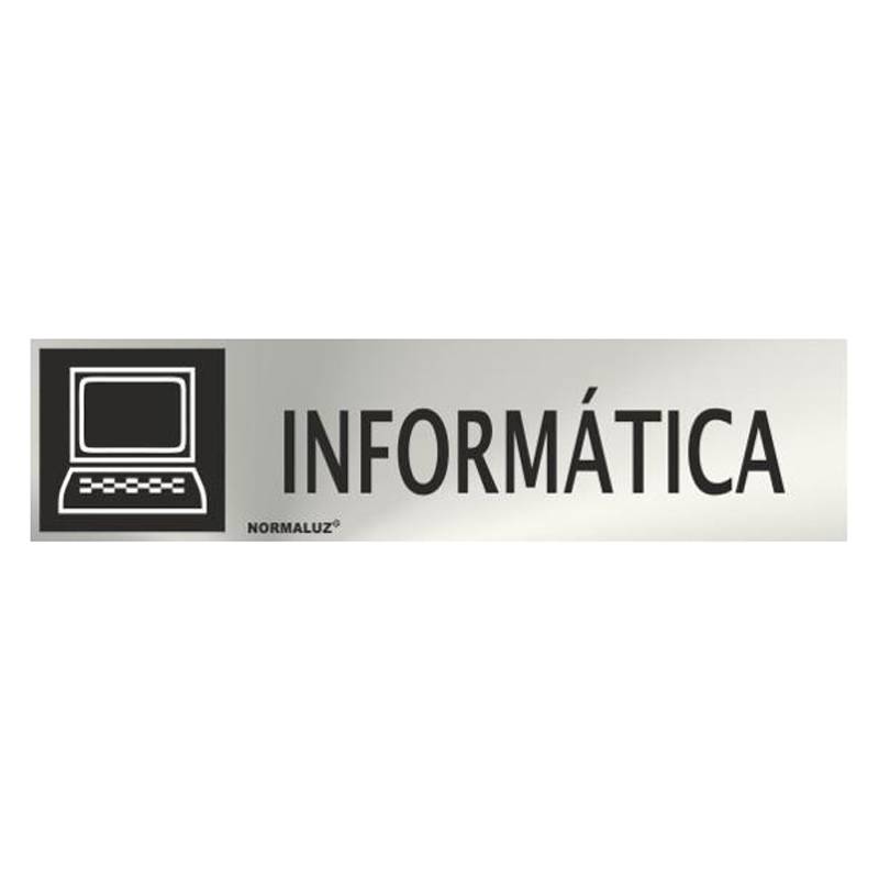 RD707046 NORMALUZ - SEÑAL INOX INFORMATICA 200X50mm