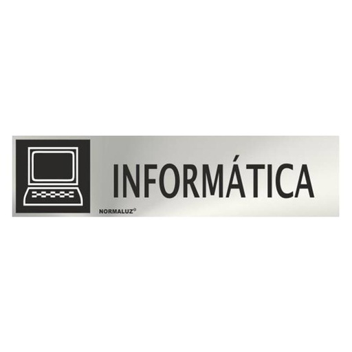 [00119889] RD707046 NORMALUZ - SEÑAL INOX INFORMATICA 200X50mm
