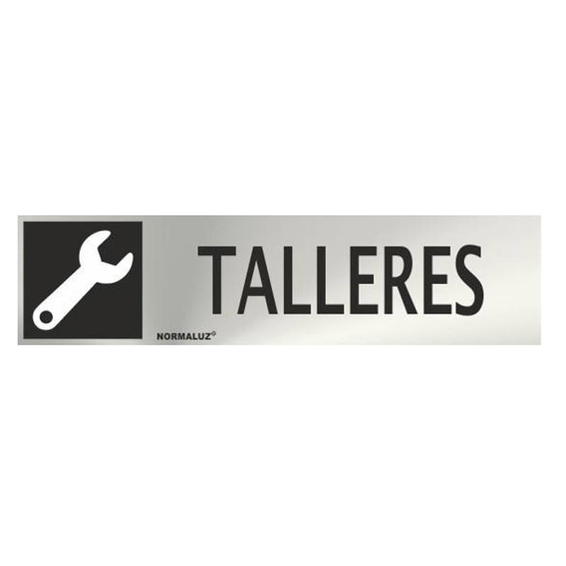 RD707014 NORMALUZ - SEÑAL INOX TALLERES 200X50mm