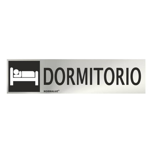 [00119866] RD707019 NORMALUZ - SEÑAL INOX DORMITORIO 200X50mm