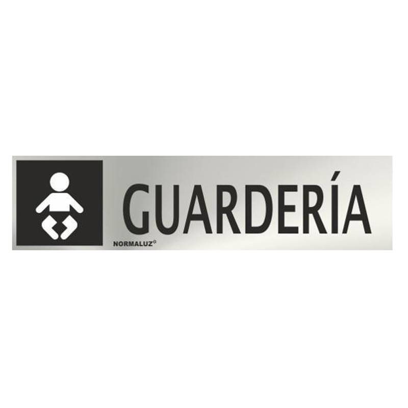 RD707049 NORMALUZ - SEÑAL INOX GUARDERIA 200X50mm