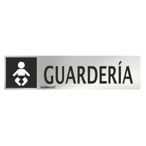 [00119892] RD707049 NORMALUZ - SEÑAL INOX GUARDERIA 200X50mm