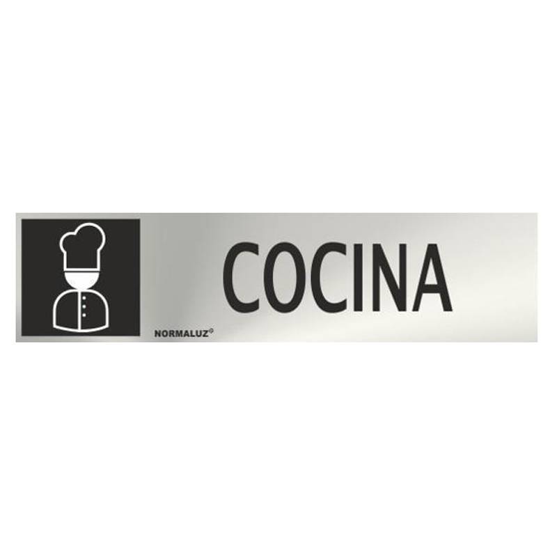RD707050 NORMALUZ - SEÑAL INOX COCINA 200X50mm